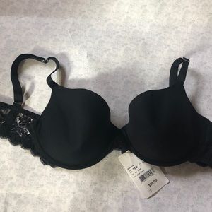 NWT HANRO of Switzerland t shirt bra black S 34D